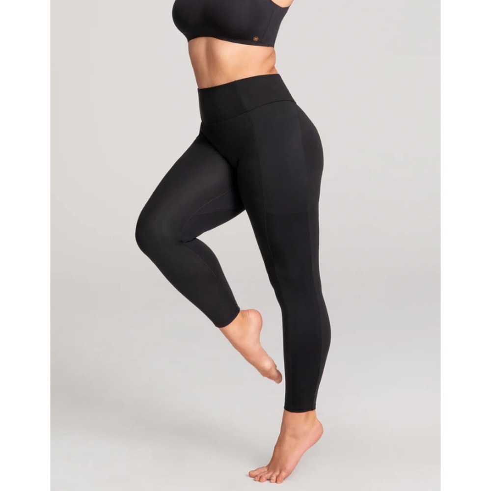 Honeylove Women InnerPower Leggings XS Black Hidden Pocket Shaping Yoga Athletic